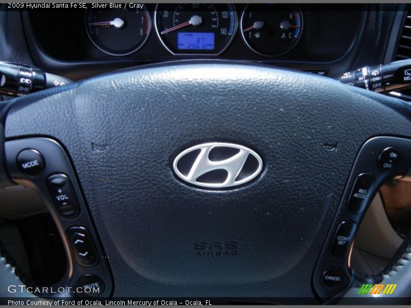 Silver Blue / Gray 2009 Hyundai Santa Fe SE