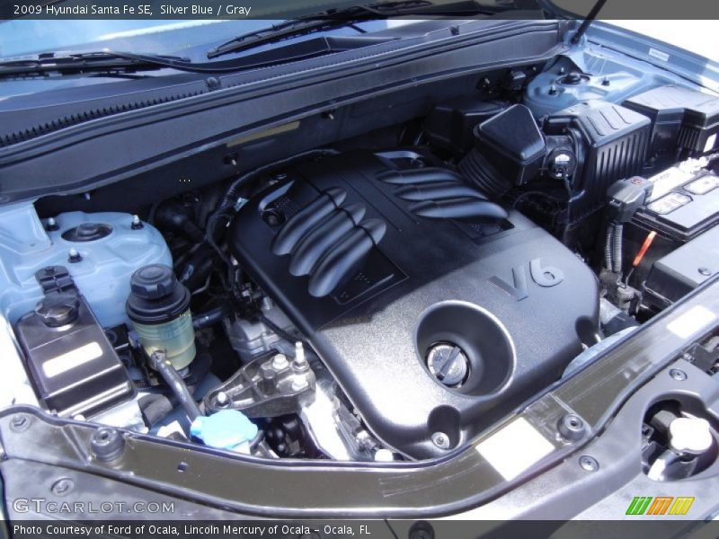 Silver Blue / Gray 2009 Hyundai Santa Fe SE