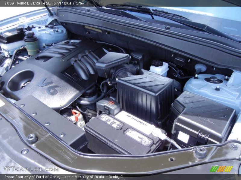Silver Blue / Gray 2009 Hyundai Santa Fe SE