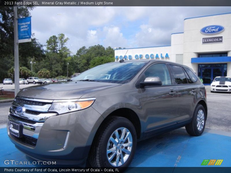 Mineral Gray Metallic / Medium Light Stone 2013 Ford Edge SEL