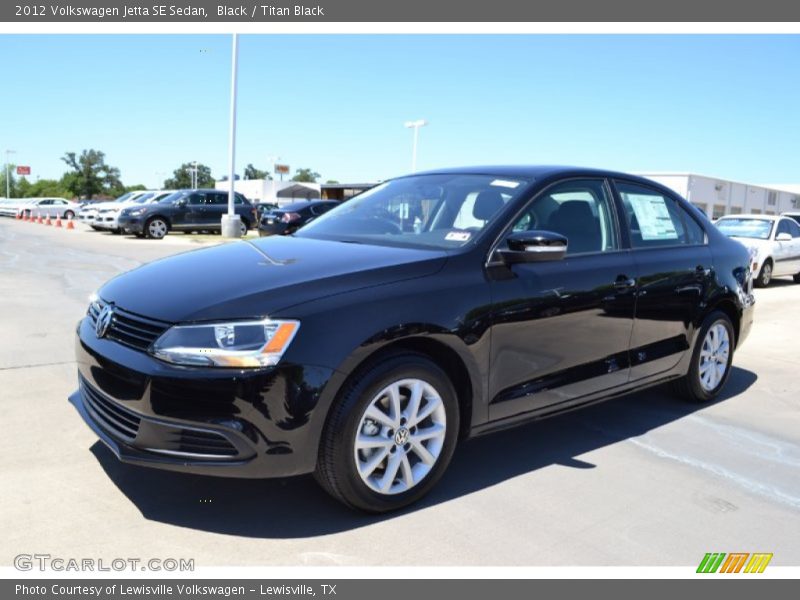 Black / Titan Black 2012 Volkswagen Jetta SE Sedan
