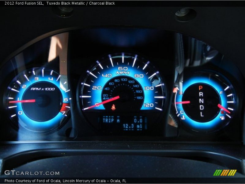 Tuxedo Black Metallic / Charcoal Black 2012 Ford Fusion SEL