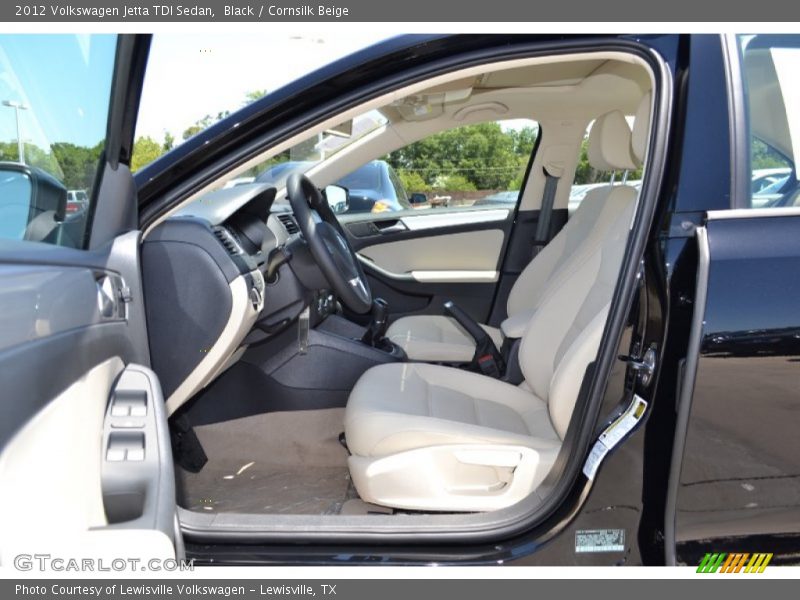Black / Cornsilk Beige 2012 Volkswagen Jetta TDI Sedan
