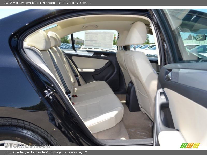 Black / Cornsilk Beige 2012 Volkswagen Jetta TDI Sedan