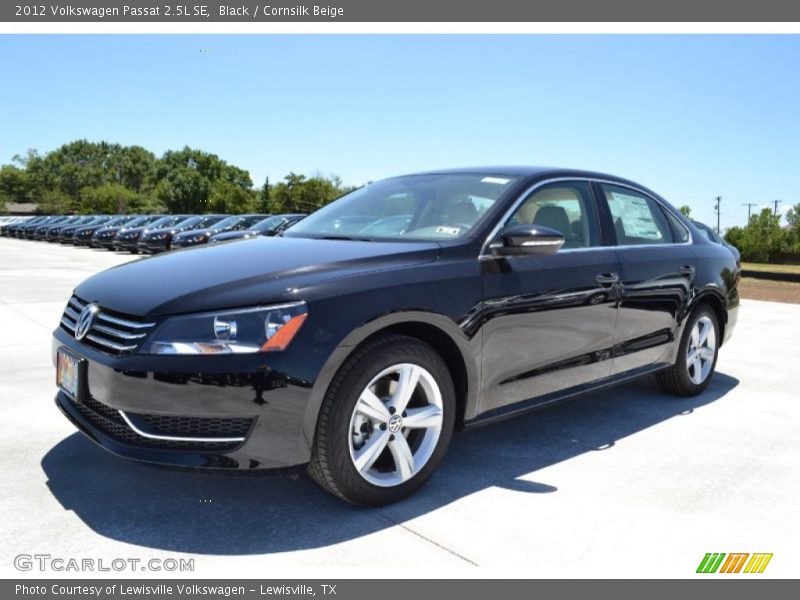 Black / Cornsilk Beige 2012 Volkswagen Passat 2.5L SE