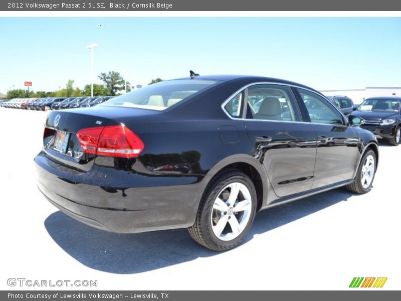 Black / Cornsilk Beige 2012 Volkswagen Passat 2.5L SE