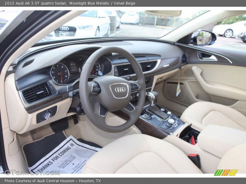 Velvet Beige Interior - 2013 A6 3.0T quattro Sedan 