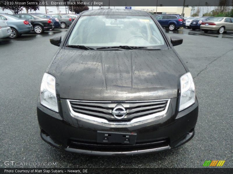 Espresso Black Metallic / Beige 2010 Nissan Sentra 2.0 S