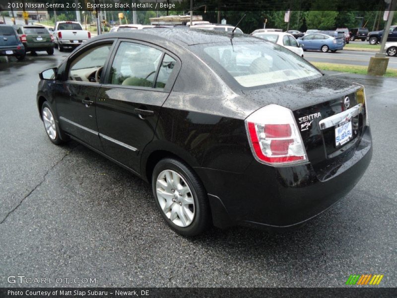 Espresso Black Metallic / Beige 2010 Nissan Sentra 2.0 S