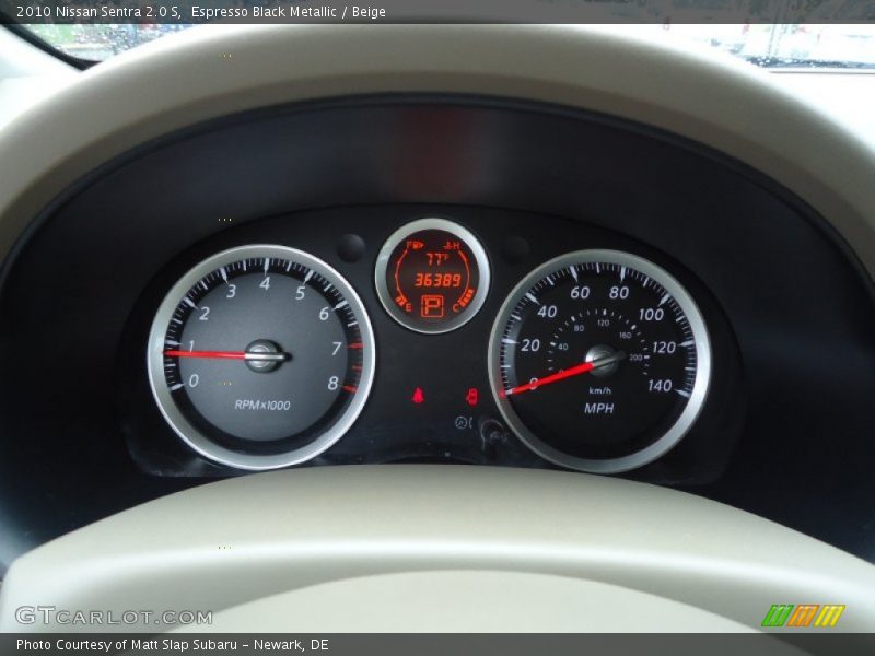 Espresso Black Metallic / Beige 2010 Nissan Sentra 2.0 S