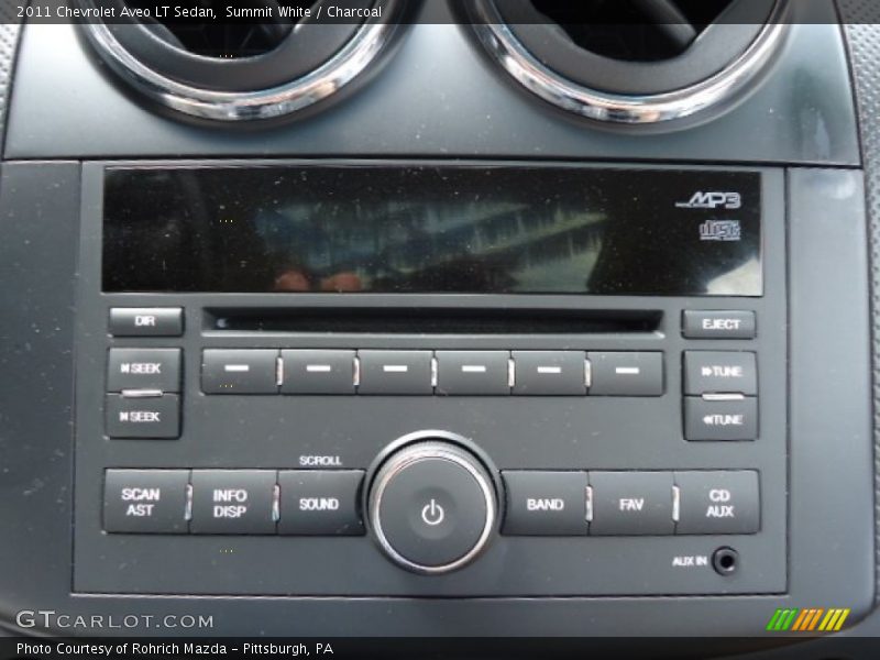 Summit White / Charcoal 2011 Chevrolet Aveo LT Sedan