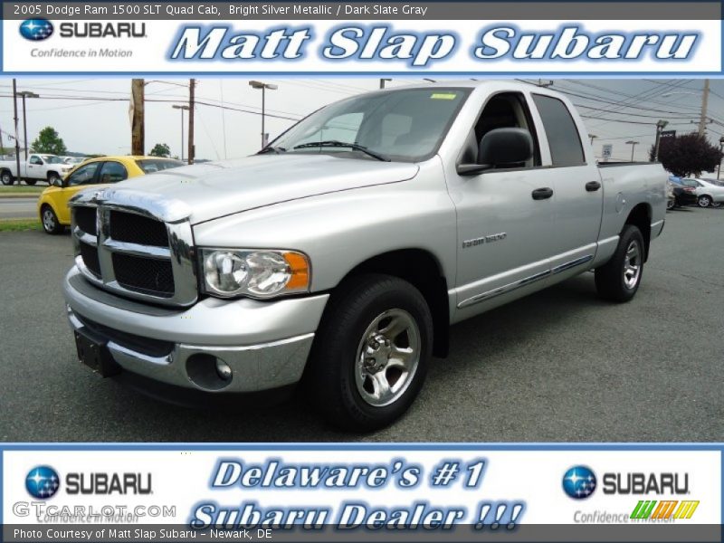 Bright Silver Metallic / Dark Slate Gray 2005 Dodge Ram 1500 SLT Quad Cab