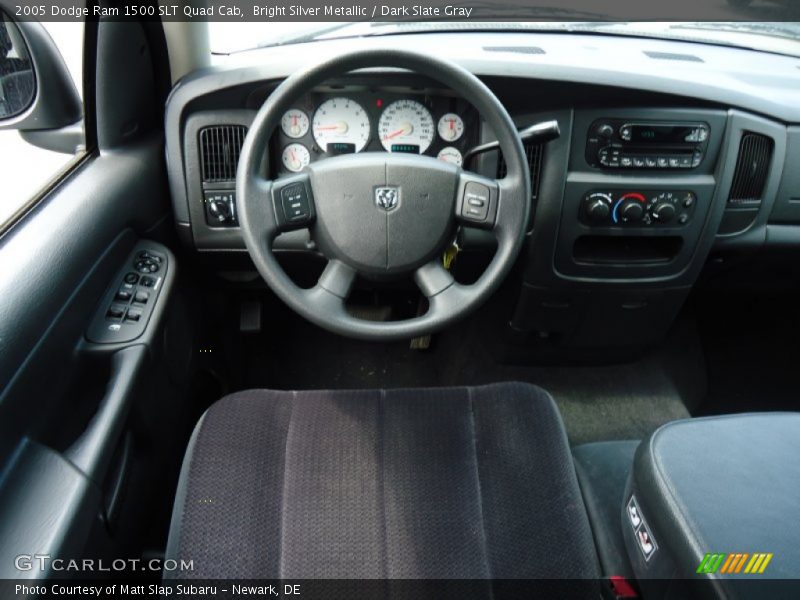Bright Silver Metallic / Dark Slate Gray 2005 Dodge Ram 1500 SLT Quad Cab