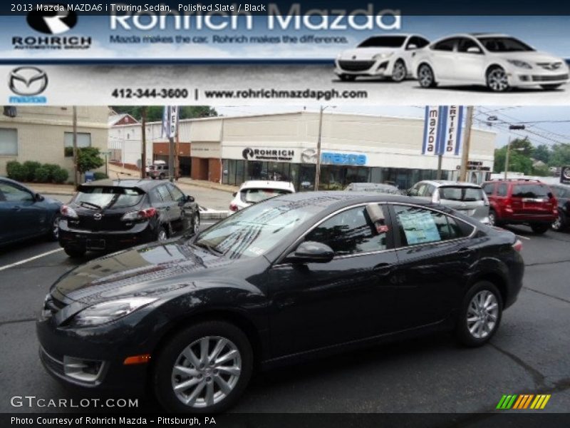 Polished Slate / Black 2013 Mazda MAZDA6 i Touring Sedan