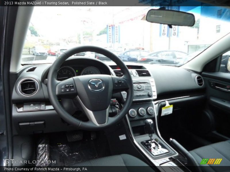 Polished Slate / Black 2013 Mazda MAZDA6 i Touring Sedan