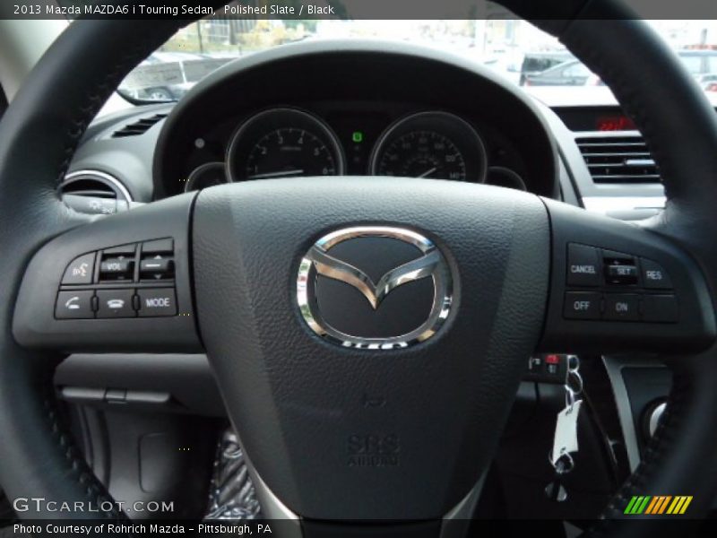 Polished Slate / Black 2013 Mazda MAZDA6 i Touring Sedan