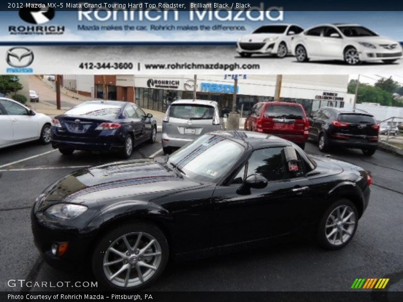 Brilliant Black / Black 2012 Mazda MX-5 Miata Grand Touring Hard Top Roadster