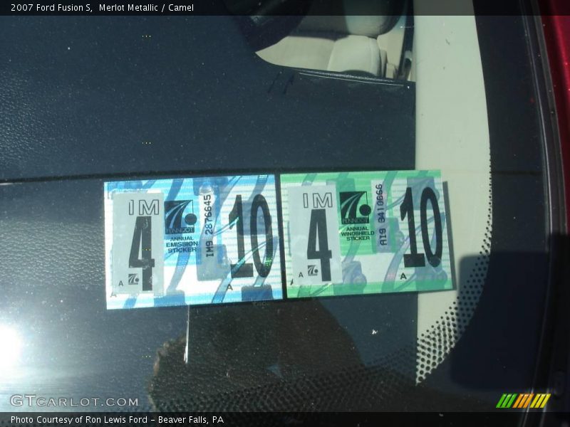Merlot Metallic / Camel 2007 Ford Fusion S