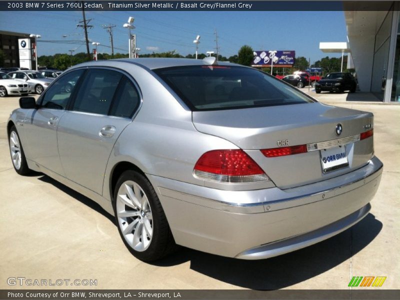 Titanium Silver Metallic / Basalt Grey/Flannel Grey 2003 BMW 7 Series 760Li Sedan