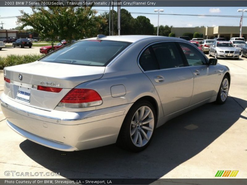 Titanium Silver Metallic / Basalt Grey/Flannel Grey 2003 BMW 7 Series 760Li Sedan