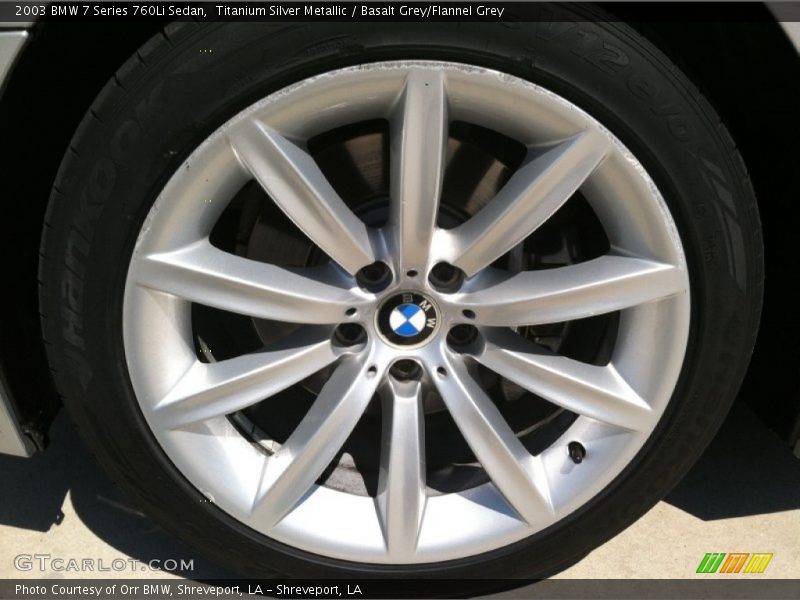 Titanium Silver Metallic / Basalt Grey/Flannel Grey 2003 BMW 7 Series 760Li Sedan