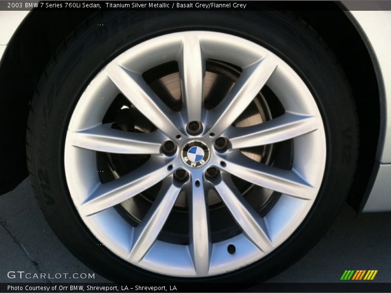 Titanium Silver Metallic / Basalt Grey/Flannel Grey 2003 BMW 7 Series 760Li Sedan