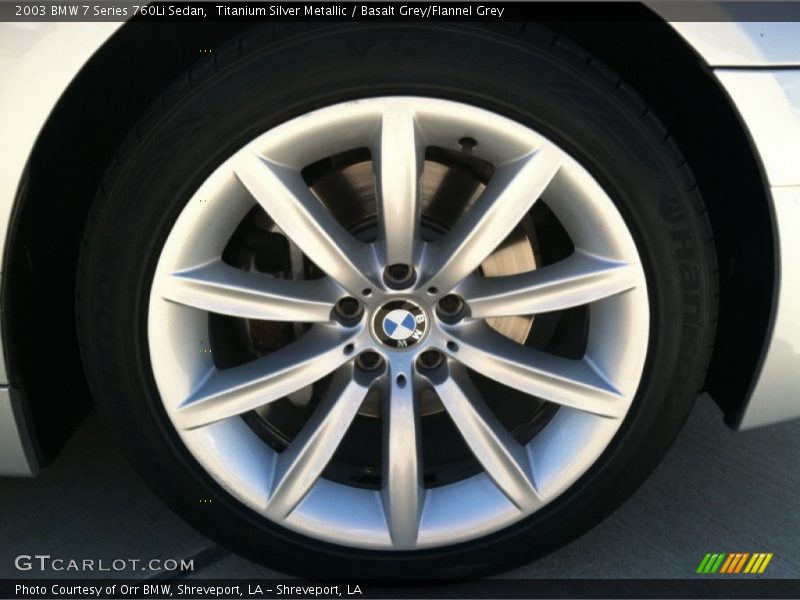 Titanium Silver Metallic / Basalt Grey/Flannel Grey 2003 BMW 7 Series 760Li Sedan