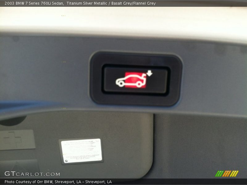 Titanium Silver Metallic / Basalt Grey/Flannel Grey 2003 BMW 7 Series 760Li Sedan