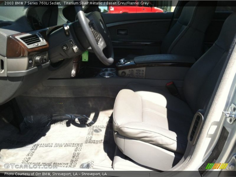Titanium Silver Metallic / Basalt Grey/Flannel Grey 2003 BMW 7 Series 760Li Sedan