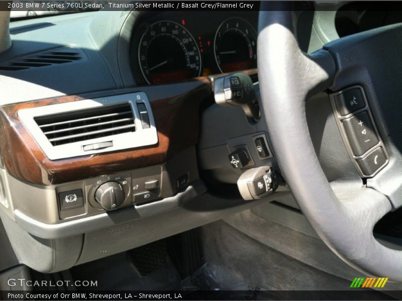 Titanium Silver Metallic / Basalt Grey/Flannel Grey 2003 BMW 7 Series 760Li Sedan