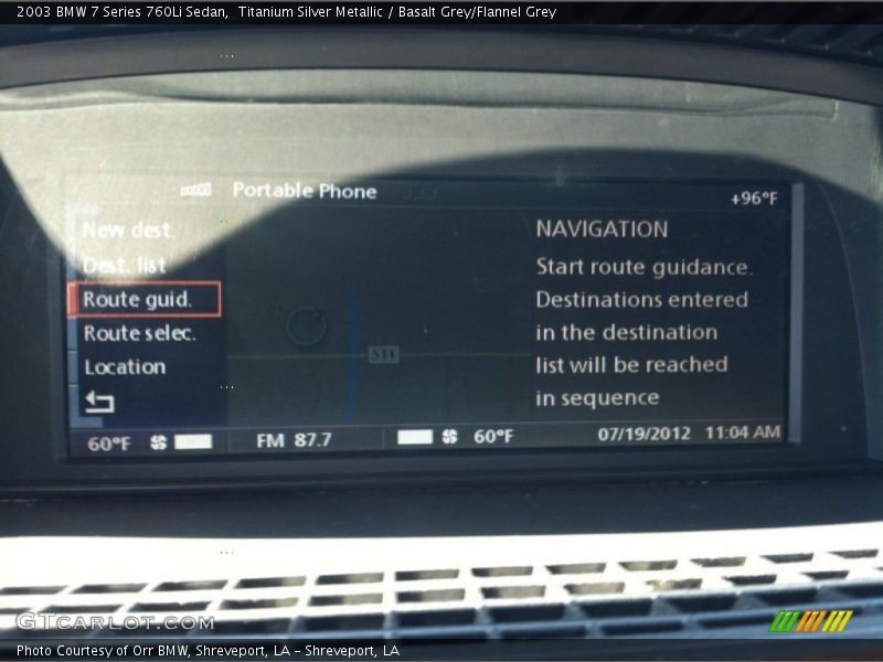 Titanium Silver Metallic / Basalt Grey/Flannel Grey 2003 BMW 7 Series 760Li Sedan