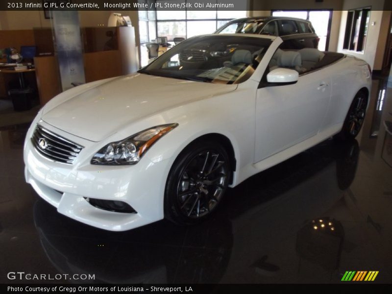 Moonlight White / IPL Stone/Silk Obi Aluminum 2013 Infiniti G IPL G Convertible