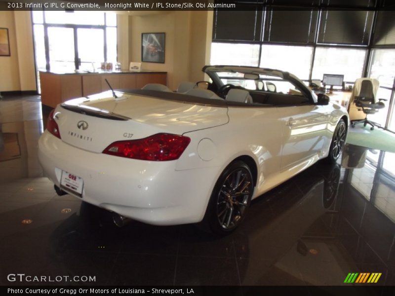 Moonlight White / IPL Stone/Silk Obi Aluminum 2013 Infiniti G IPL G Convertible