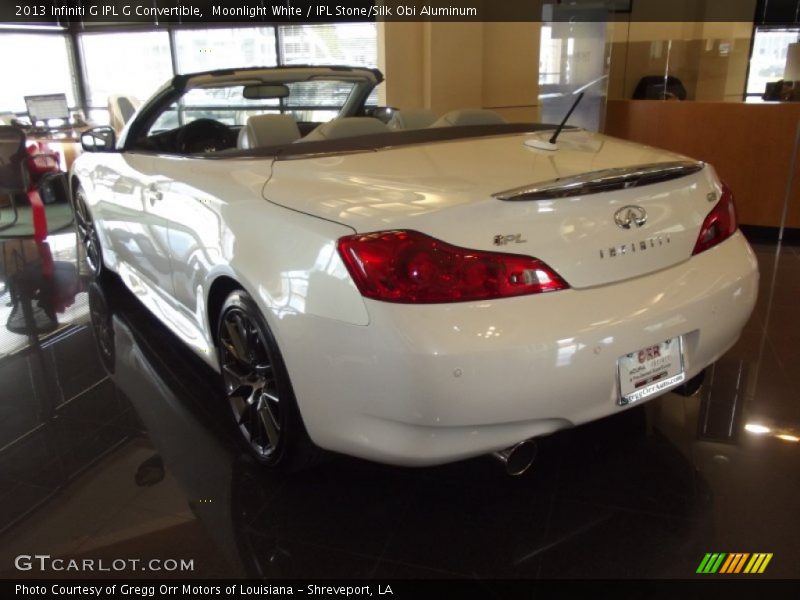 Moonlight White / IPL Stone/Silk Obi Aluminum 2013 Infiniti G IPL G Convertible