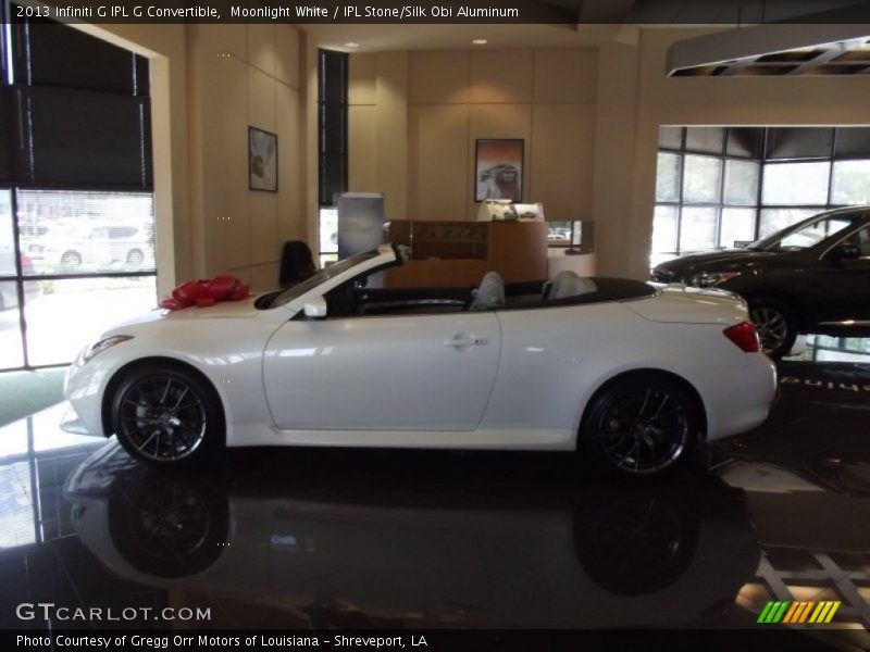 Moonlight White / IPL Stone/Silk Obi Aluminum 2013 Infiniti G IPL G Convertible