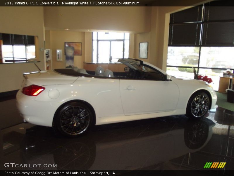 Moonlight White / IPL Stone/Silk Obi Aluminum 2013 Infiniti G IPL G Convertible