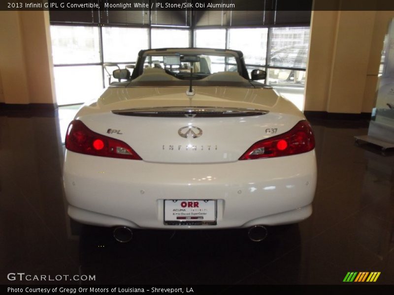 Moonlight White / IPL Stone/Silk Obi Aluminum 2013 Infiniti G IPL G Convertible