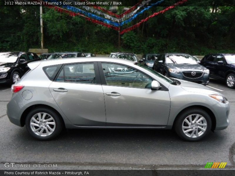 Liquid Silver Metallic / Black 2012 Mazda MAZDA3 i Touring 5 Door