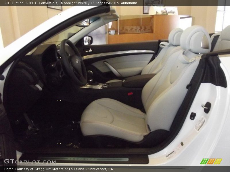 Moonlight White / IPL Stone/Silk Obi Aluminum 2013 Infiniti G IPL G Convertible