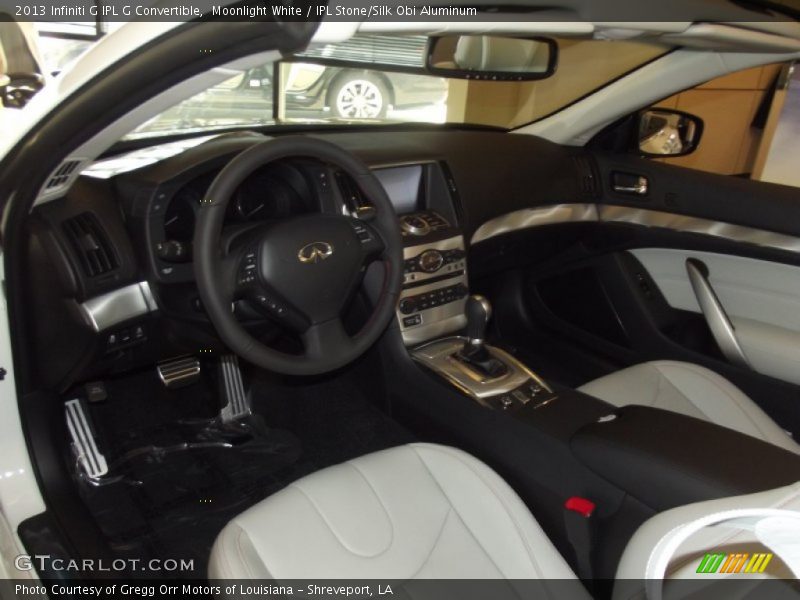 Moonlight White / IPL Stone/Silk Obi Aluminum 2013 Infiniti G IPL G Convertible