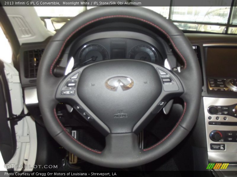 Moonlight White / IPL Stone/Silk Obi Aluminum 2013 Infiniti G IPL G Convertible