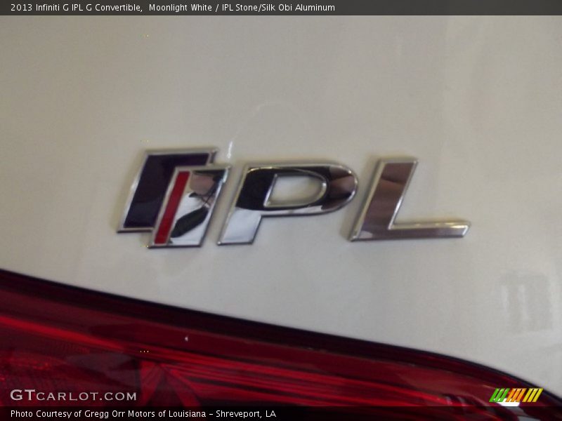Moonlight White / IPL Stone/Silk Obi Aluminum 2013 Infiniti G IPL G Convertible