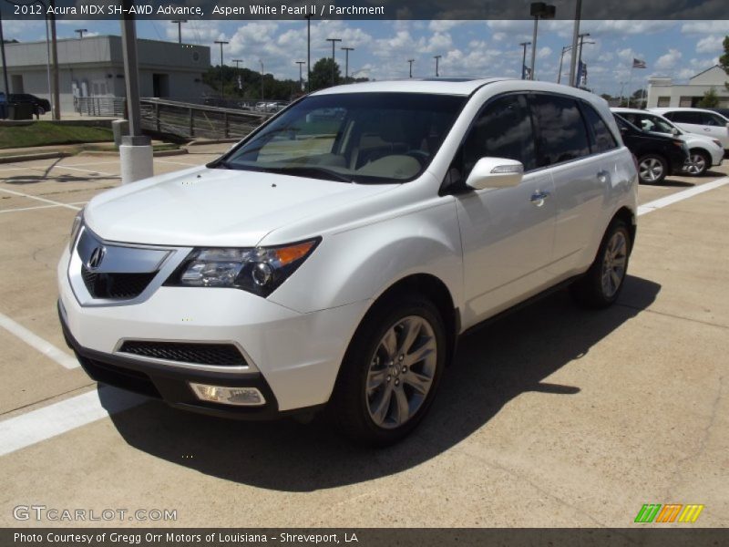 Aspen White Pearl II / Parchment 2012 Acura MDX SH-AWD Advance