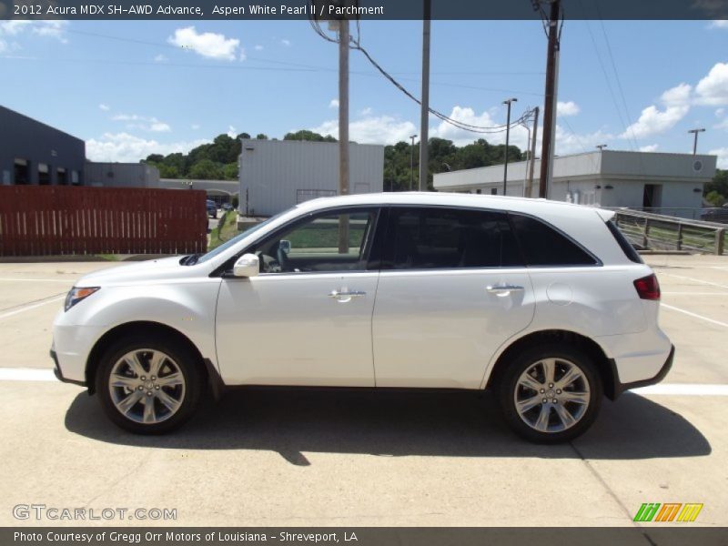 Aspen White Pearl II / Parchment 2012 Acura MDX SH-AWD Advance