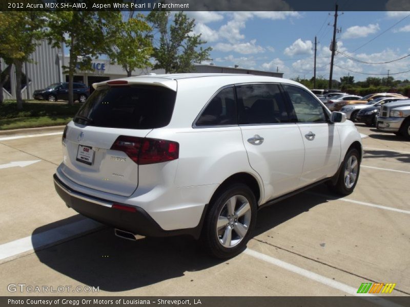 Aspen White Pearl II / Parchment 2012 Acura MDX SH-AWD