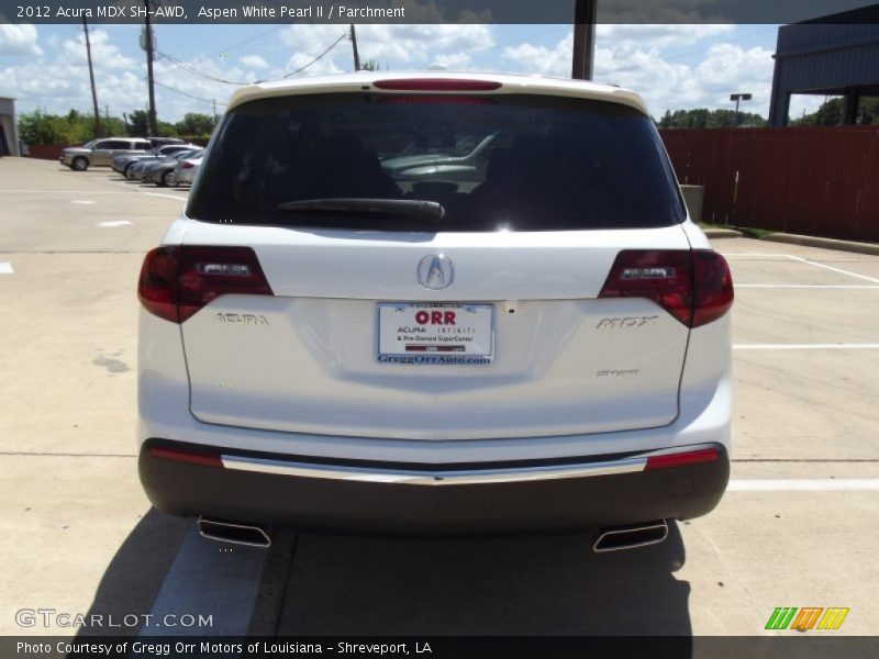 Aspen White Pearl II / Parchment 2012 Acura MDX SH-AWD