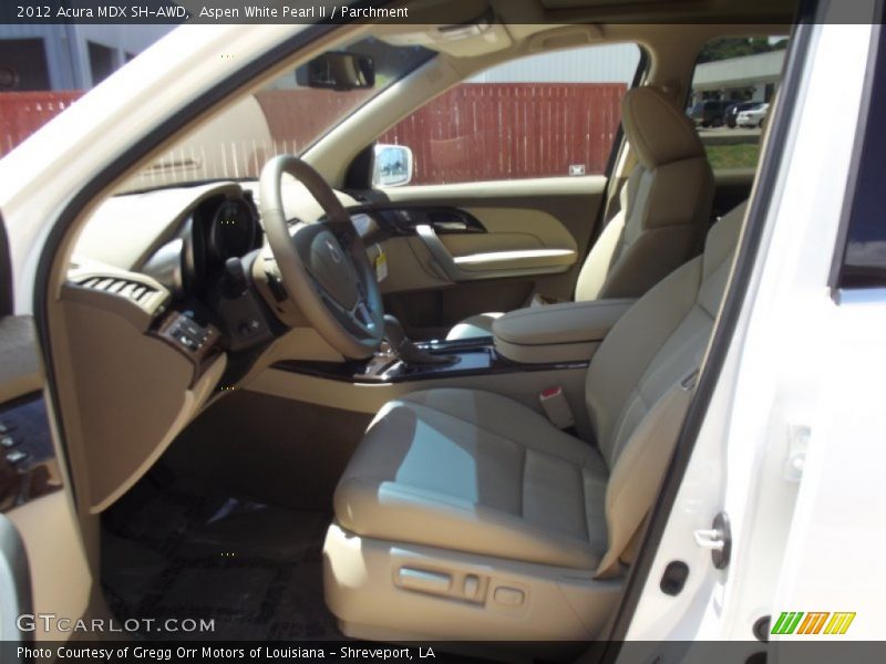 Aspen White Pearl II / Parchment 2012 Acura MDX SH-AWD
