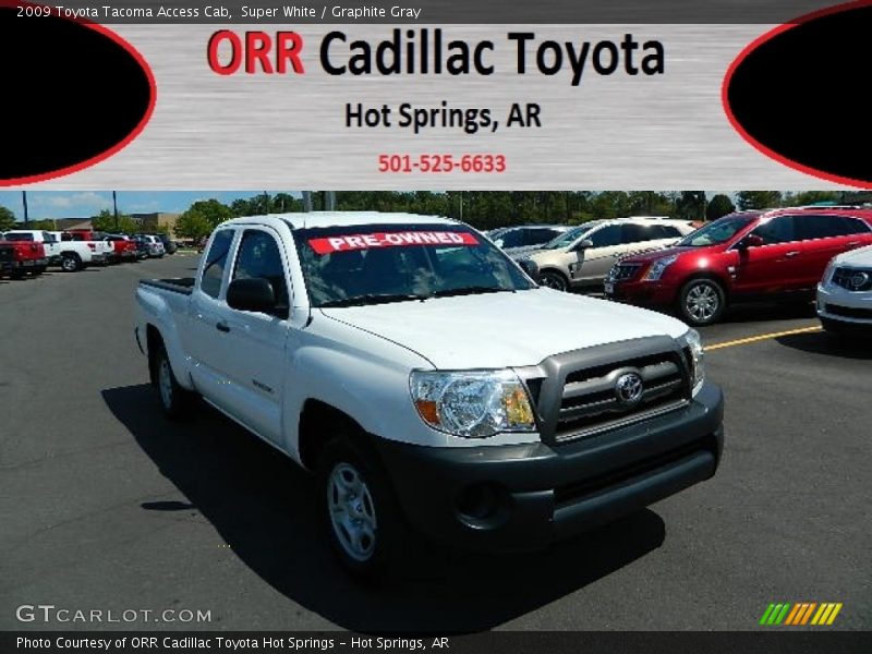 Super White / Graphite Gray 2009 Toyota Tacoma Access Cab