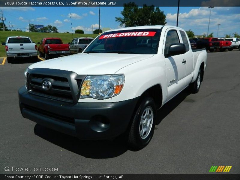 Super White / Graphite Gray 2009 Toyota Tacoma Access Cab