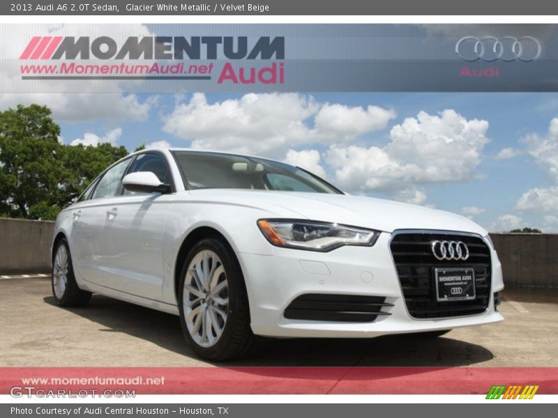 Glacier White Metallic / Velvet Beige 2013 Audi A6 2.0T Sedan